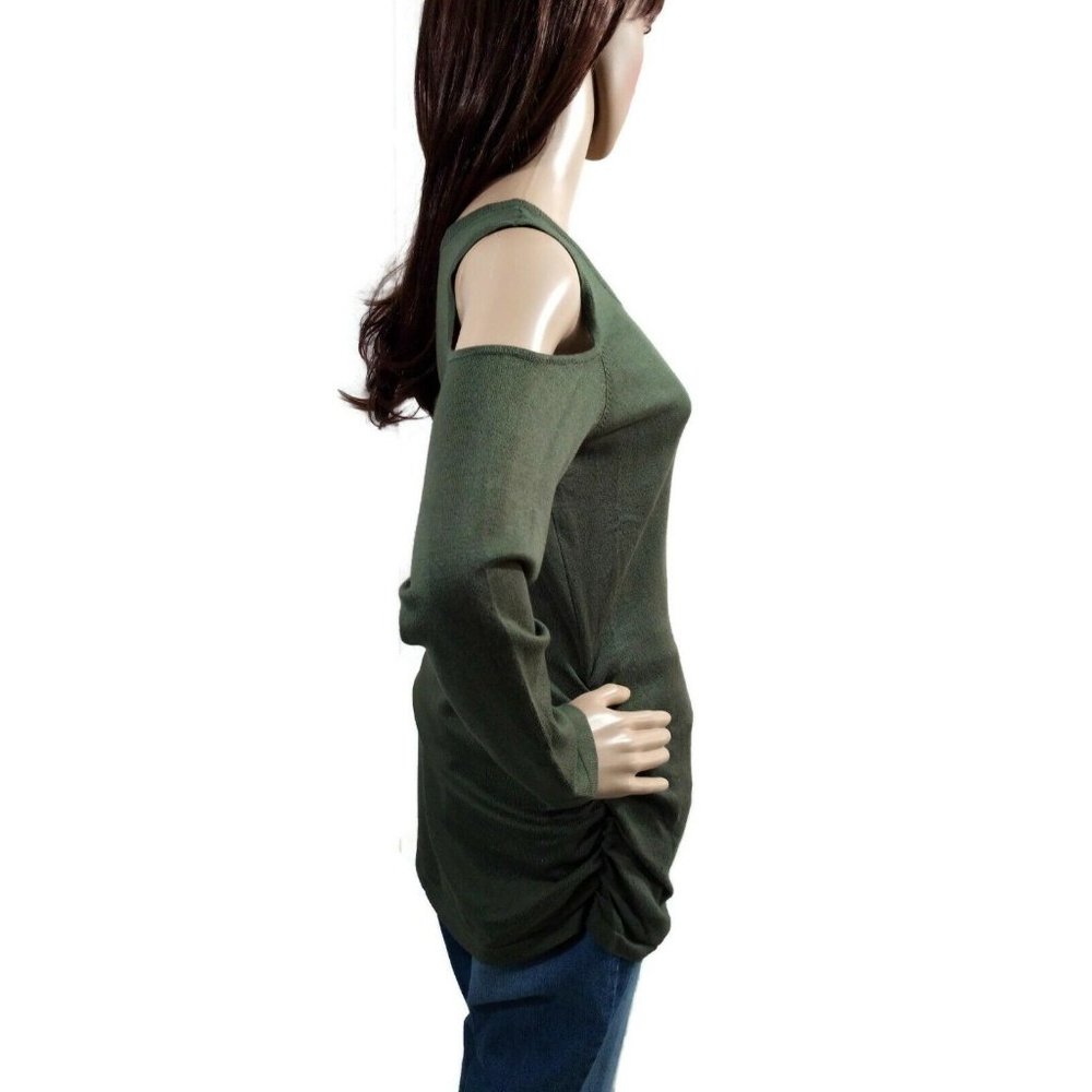 Hippie Rose Elegant Moss XL Cold Shoulder Gathered - Picture 5 of 7